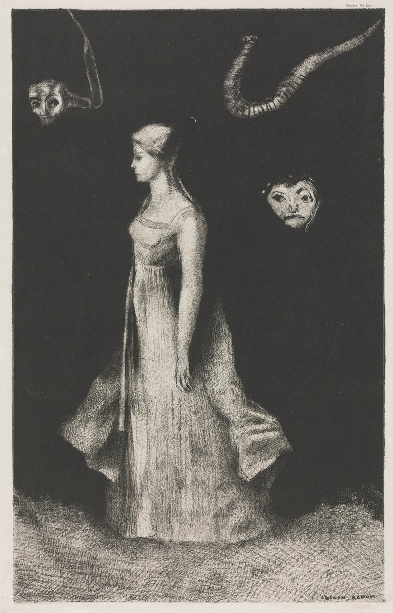 Posedlost, 1894. od Odilon Redon Printer: Monrocq