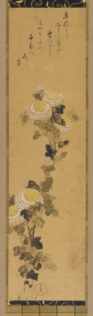 Chryzantémy, 18.-19. století. od Ogata Kenzan
