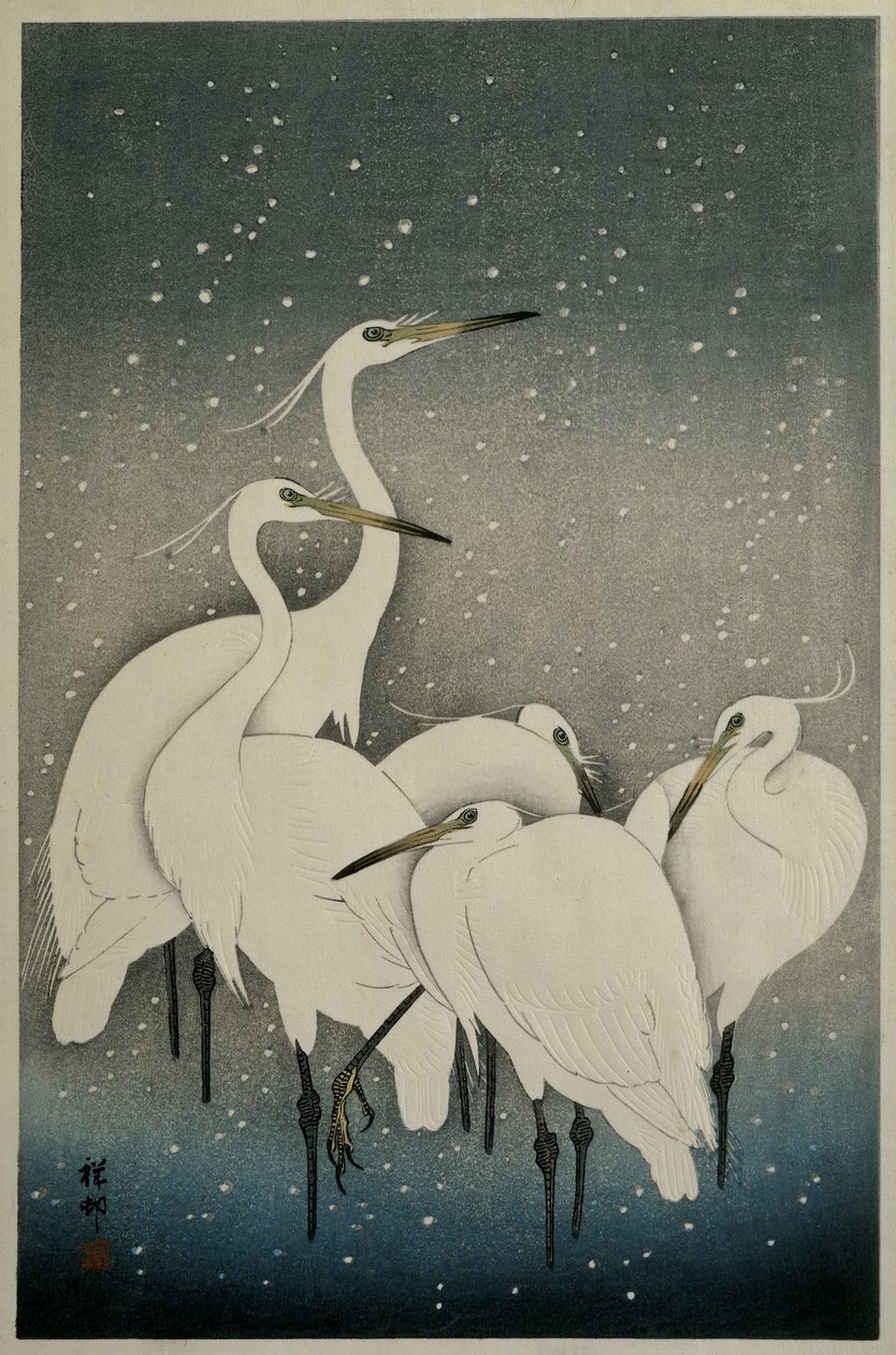 Skupina volavek, 1925-36 od Ohara Koson