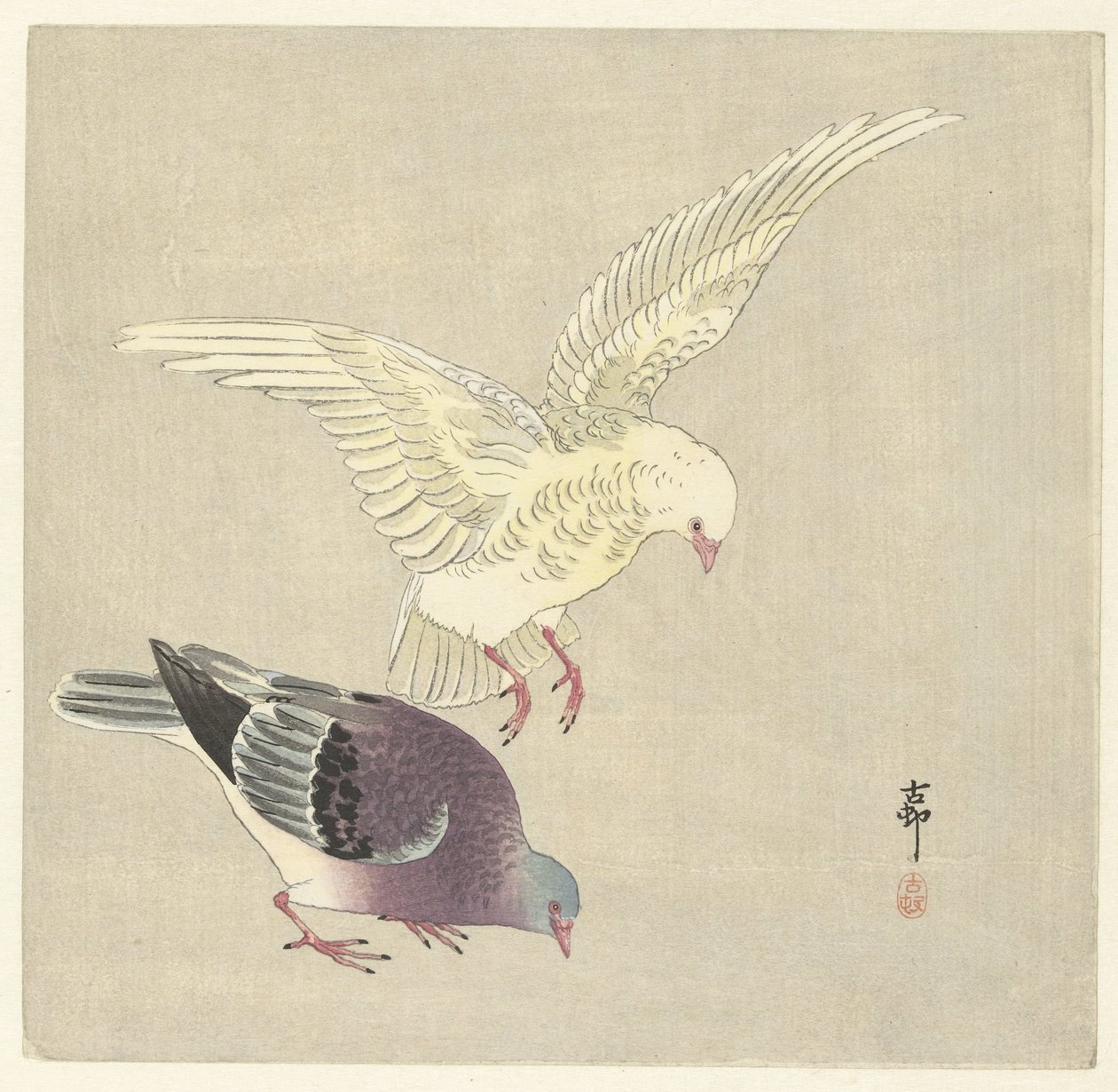 Dva holubi od Ohara Koson
