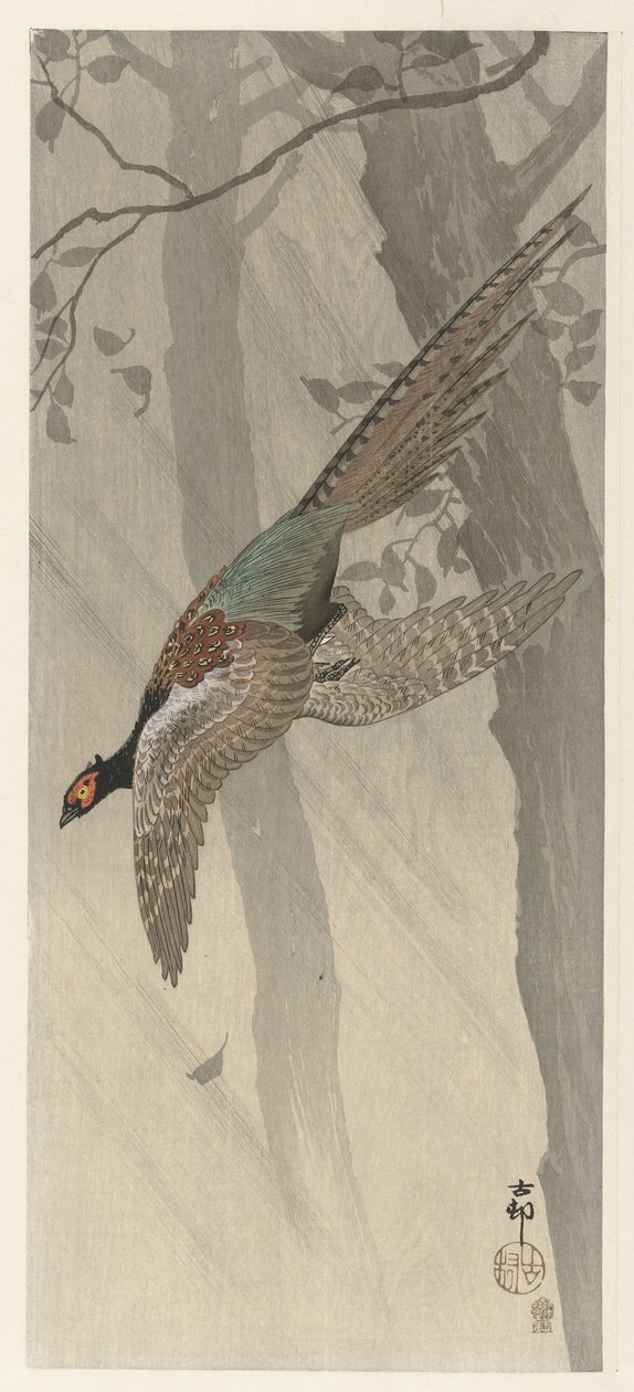 létající bažant od Ohara Koson