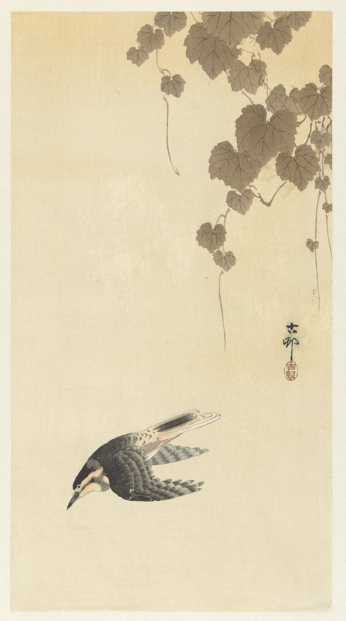 Pták v sestupném letu od Ohara Koson