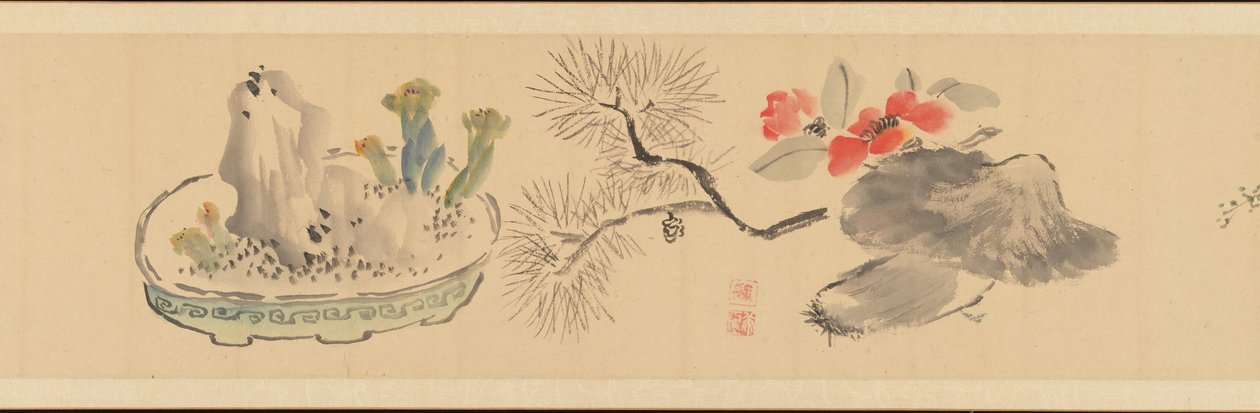 Letter Enclating Flowers, 1831. od Okada Hanko