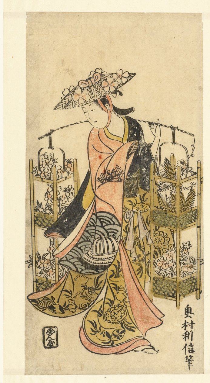 prodejce květin od Okumura Toshinobu