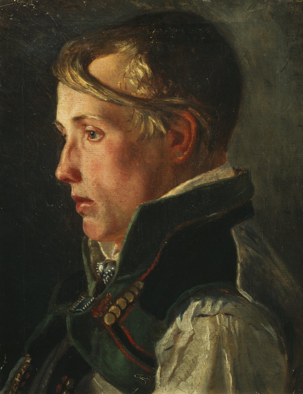 Young Boy (olej na plátně) od Olaf Isaachsen