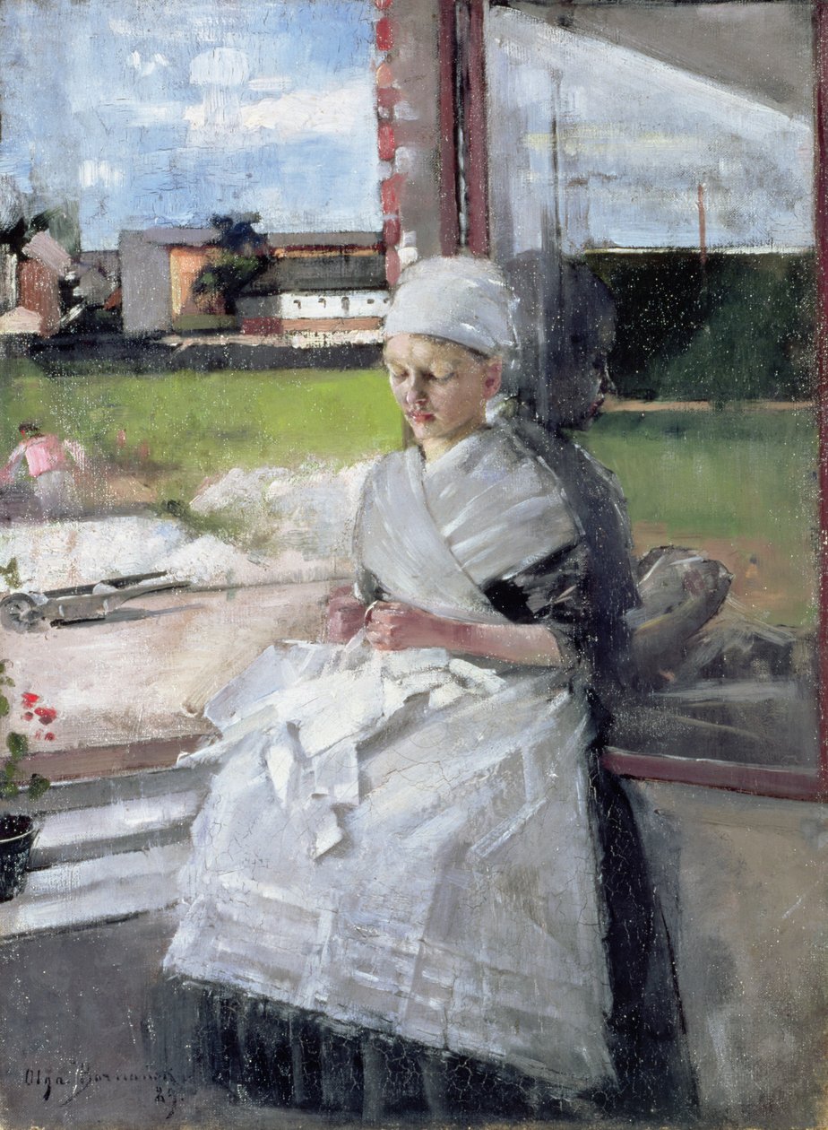 Breton Girl, 1889 olej na plátně od Olga Boznanska