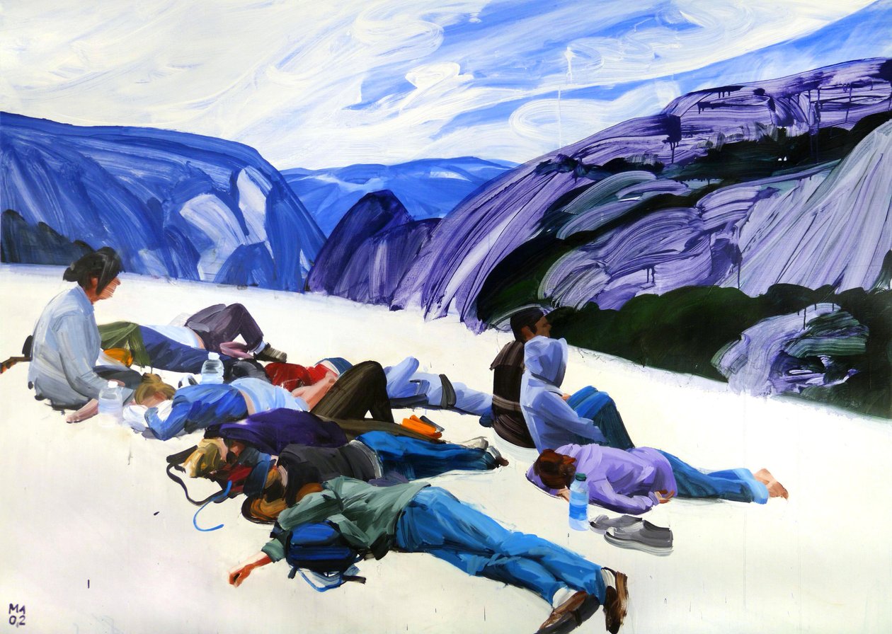 Le-nouveau-monde, 2012 (akryl na plátně) od Olivier Morel