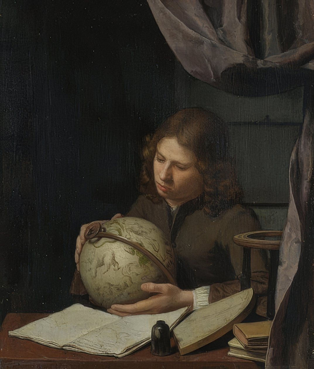 Mladý astronom. Kolem roku 1685 od Olivier van Deuren