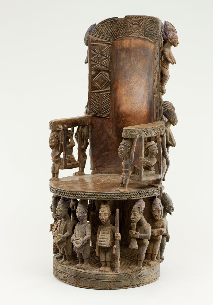 Chiefs Throne, Yoruba Culture (dřevo a pigment) od Olowe of Ise Olowe of Ise