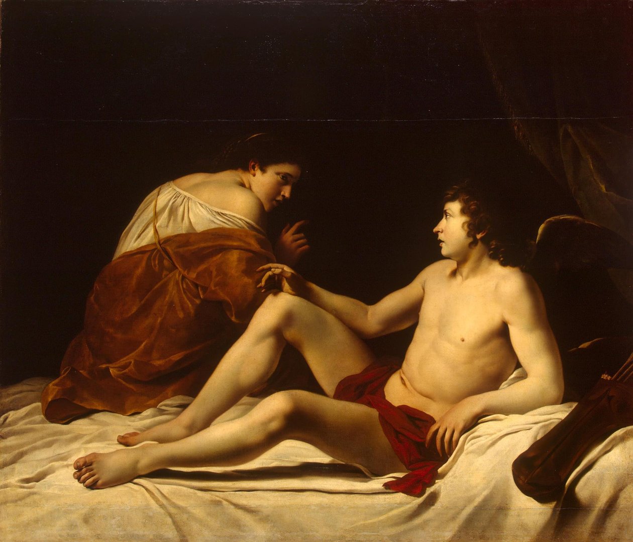 Amor a Psyché od Orazio Gentileschi