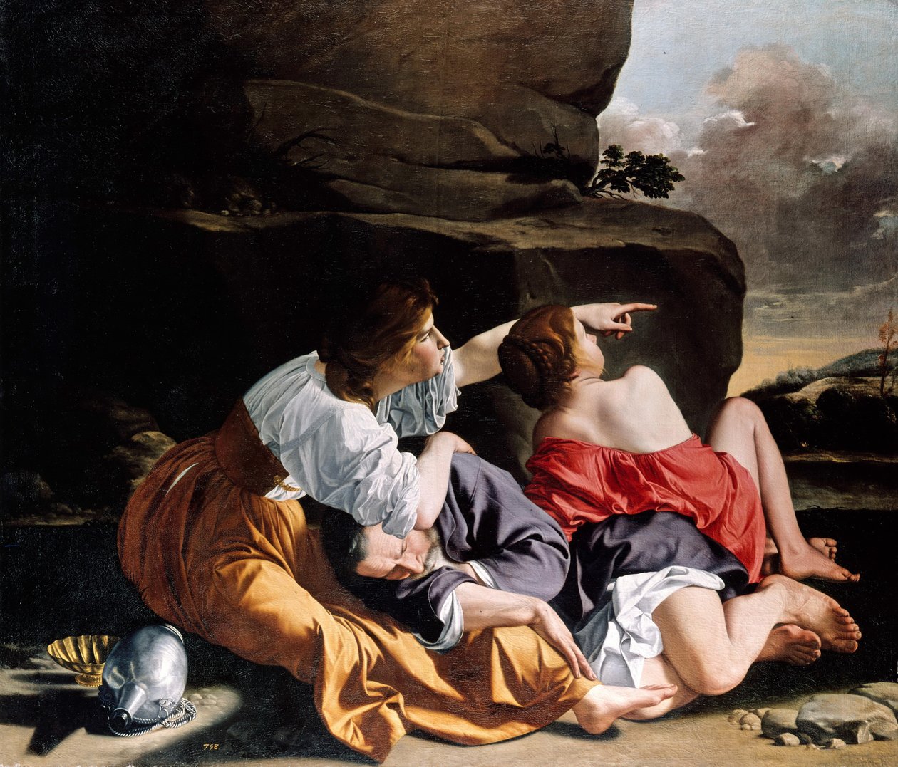 Lot a jeho dcery od Orazio Gentileschi