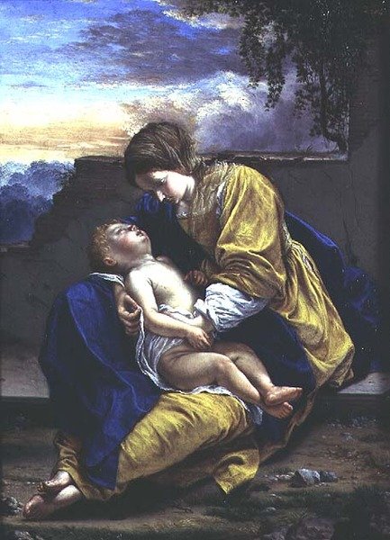 Madonna s dítětem od Orazio Gentileschi
