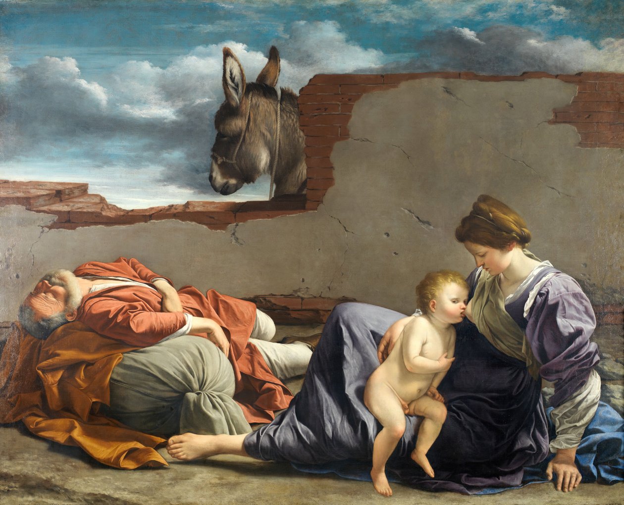 Odpočinek na útěku do Egypta, 1615-1621. od Orazio Gentileschi