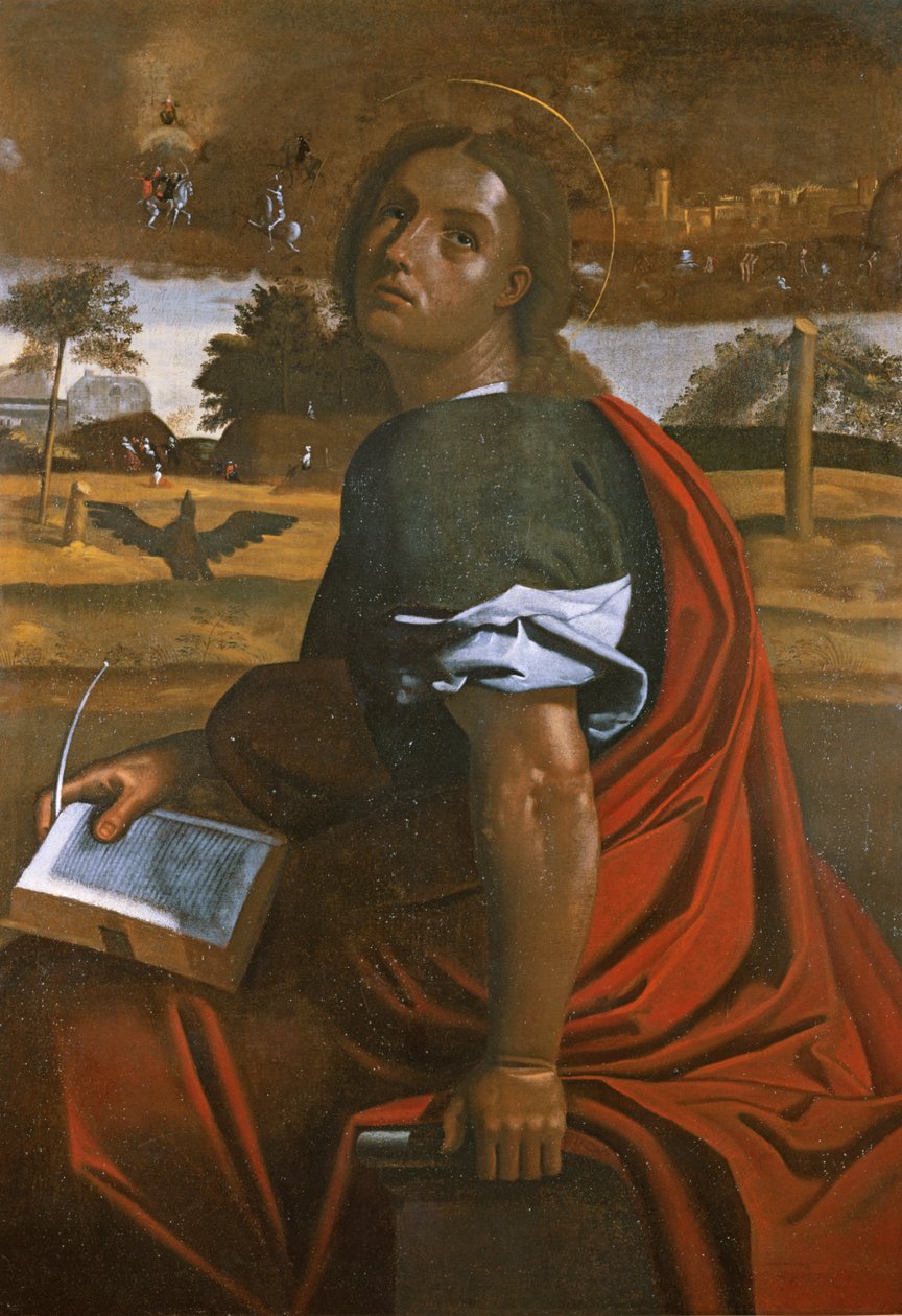 Svatý Jan Evangelista na Patmosu od Ortolano