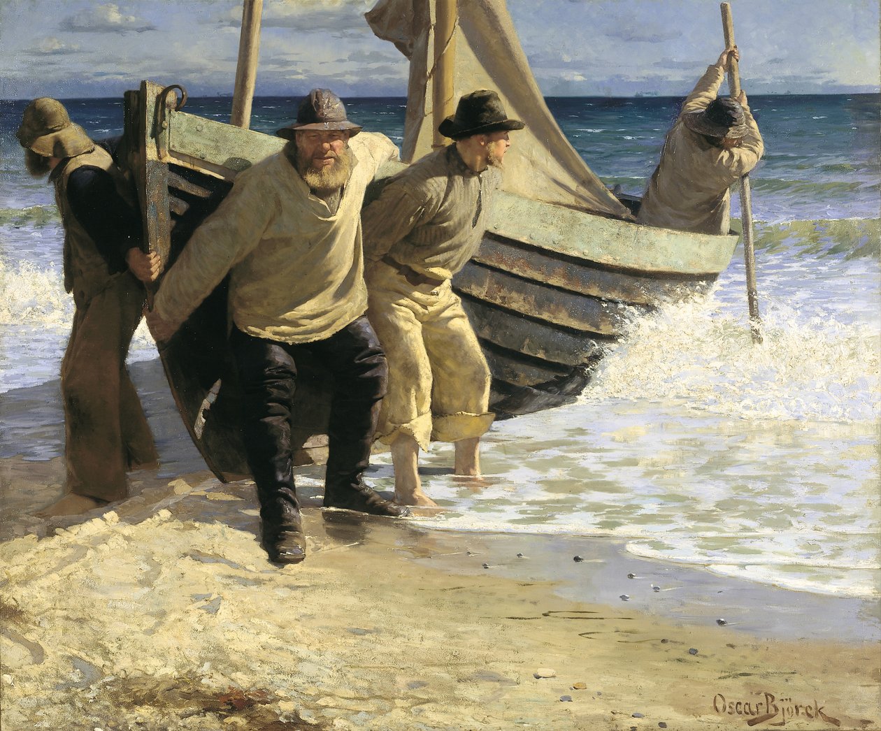 Spuštění lodi. Skagen od Oscar Gustaf Bjorck