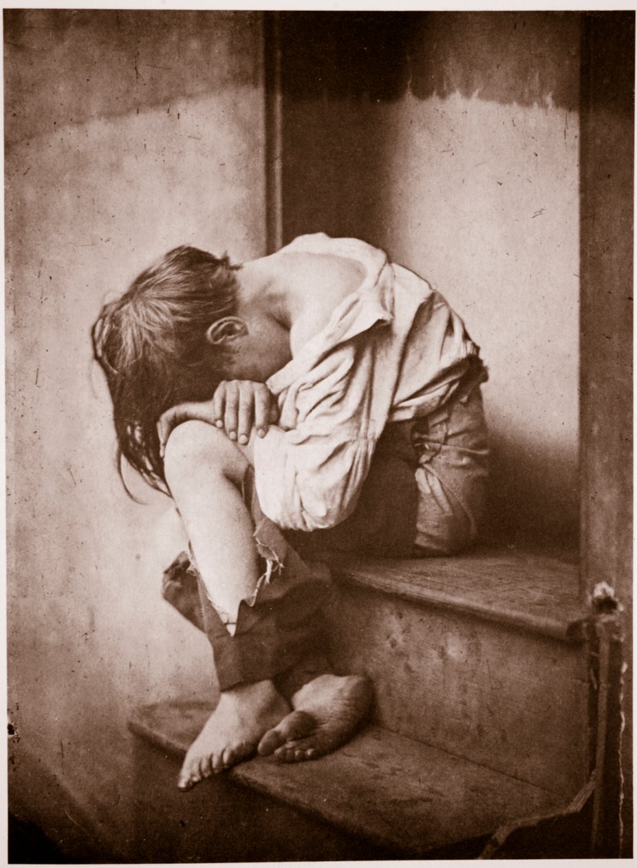 Noc venku, bez domova, kolem roku 1857 (hlubotisk) od Oscar Gustav Rejlander
