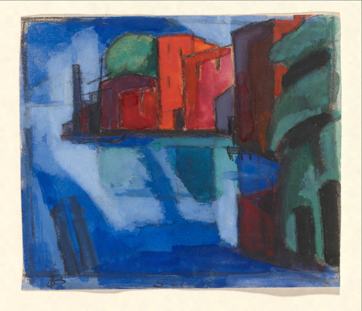 Předjaří, Passaic Valley od Oscar Bluemner