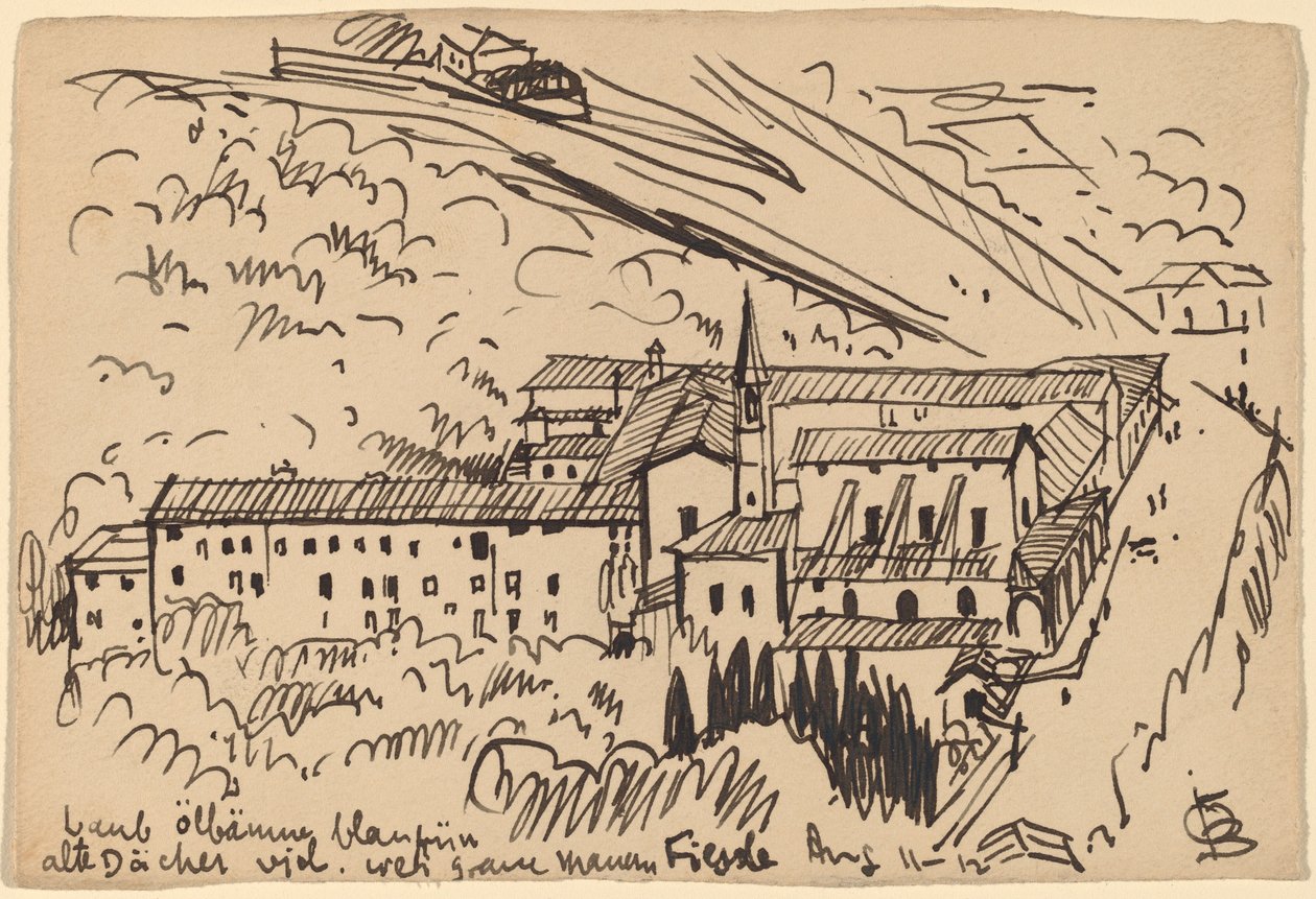 Fiesole, klášter S. Domenico od Oscar F. Bluemner