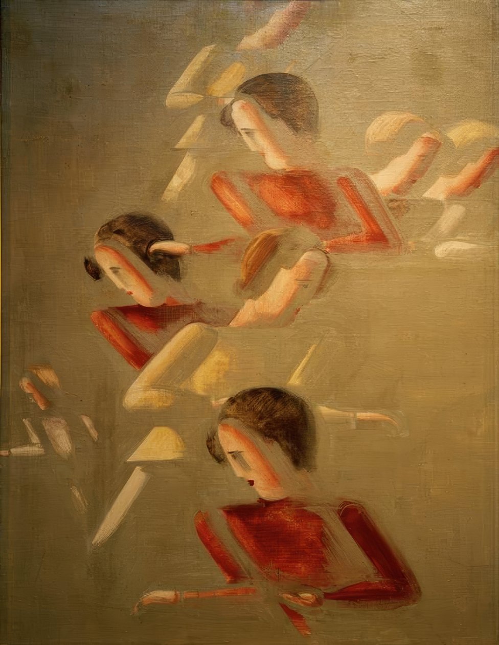 Červené proti sobě od Oskar Schlemmer