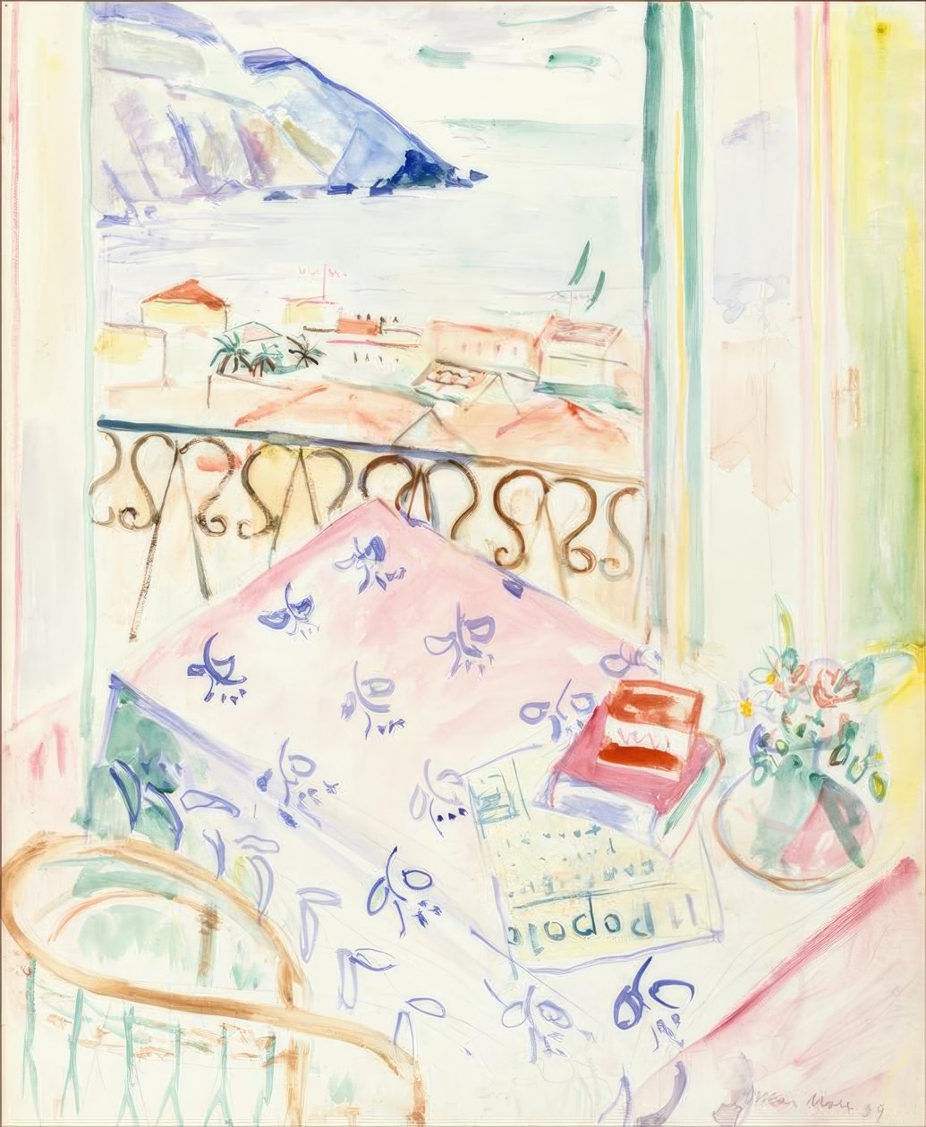 Pokoj s balkonem a výhledem na Positano od Oskar Moll