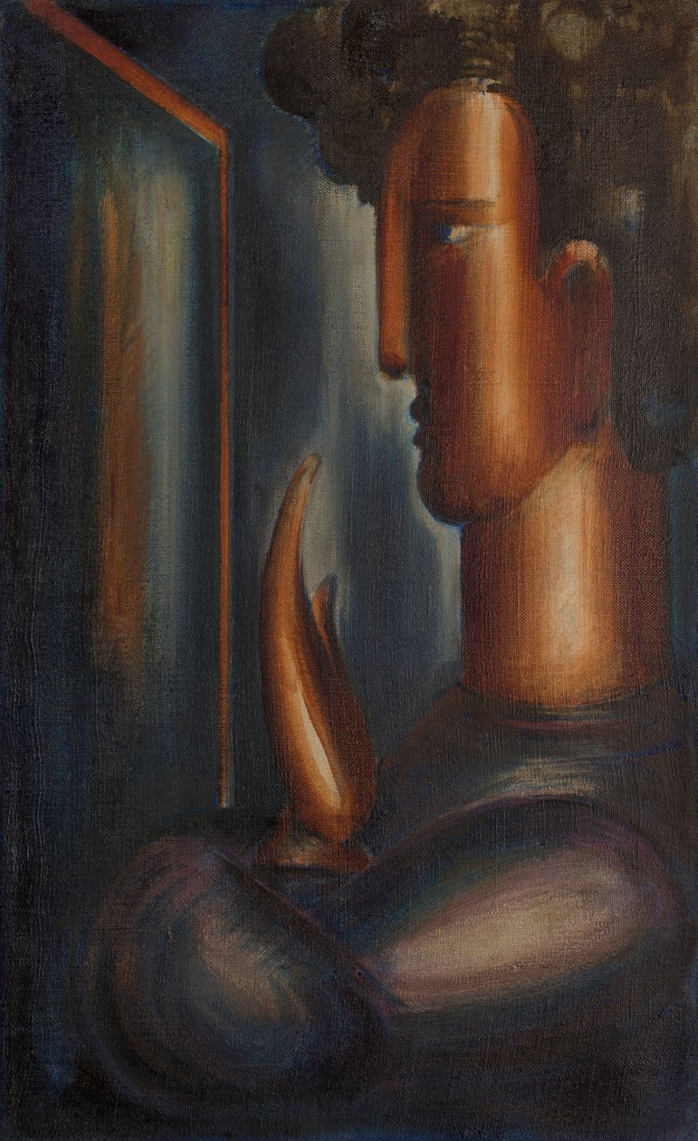 Před zrcadlem od Oskar Schlemmer