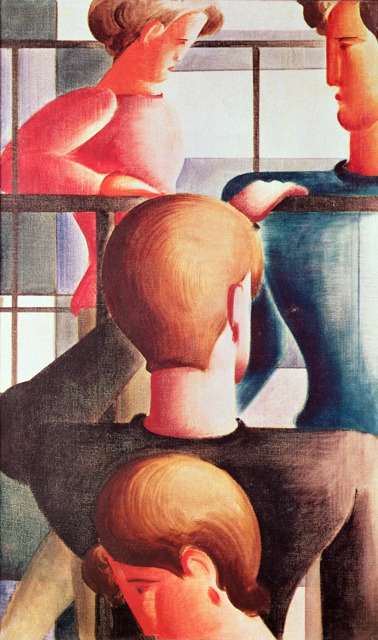 Skupina u zábradlí od Oskar Schlemmer