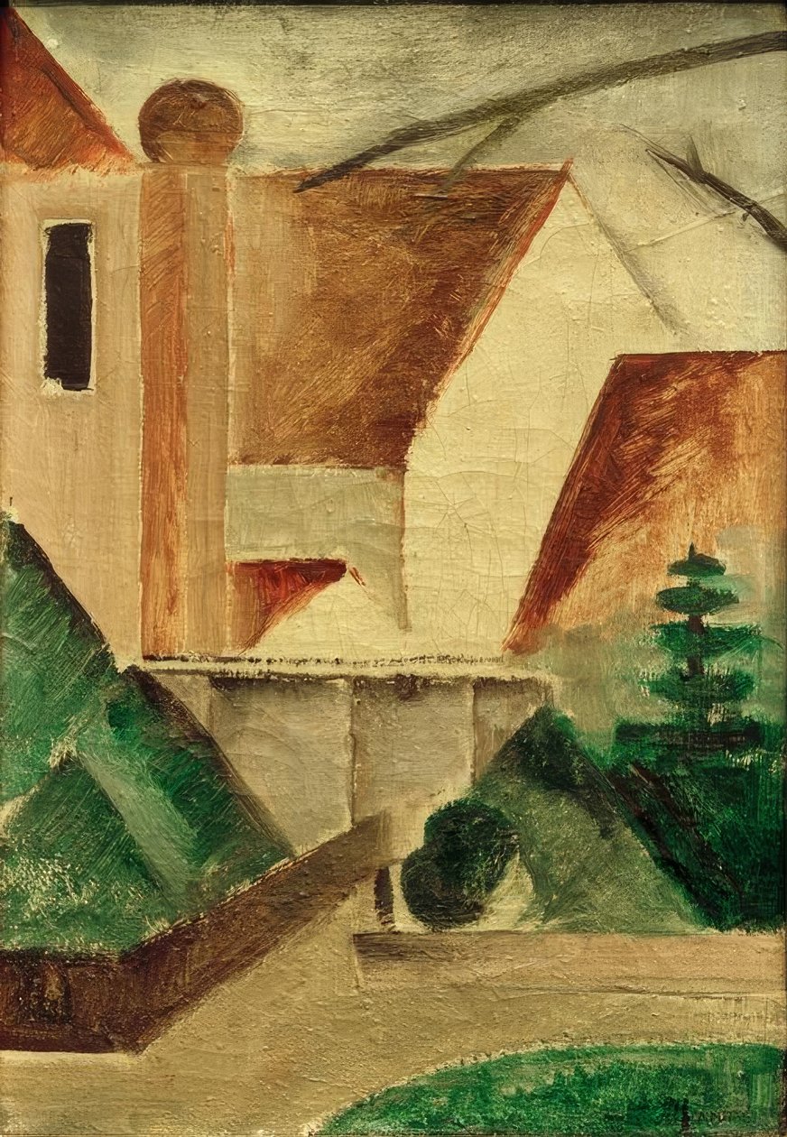 klášter od Oskar Schlemmer