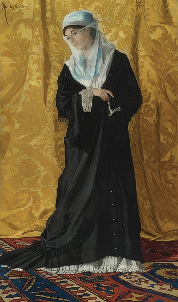 Dáma z Konstantinopole. 1881 od Osman Hamdi Bey