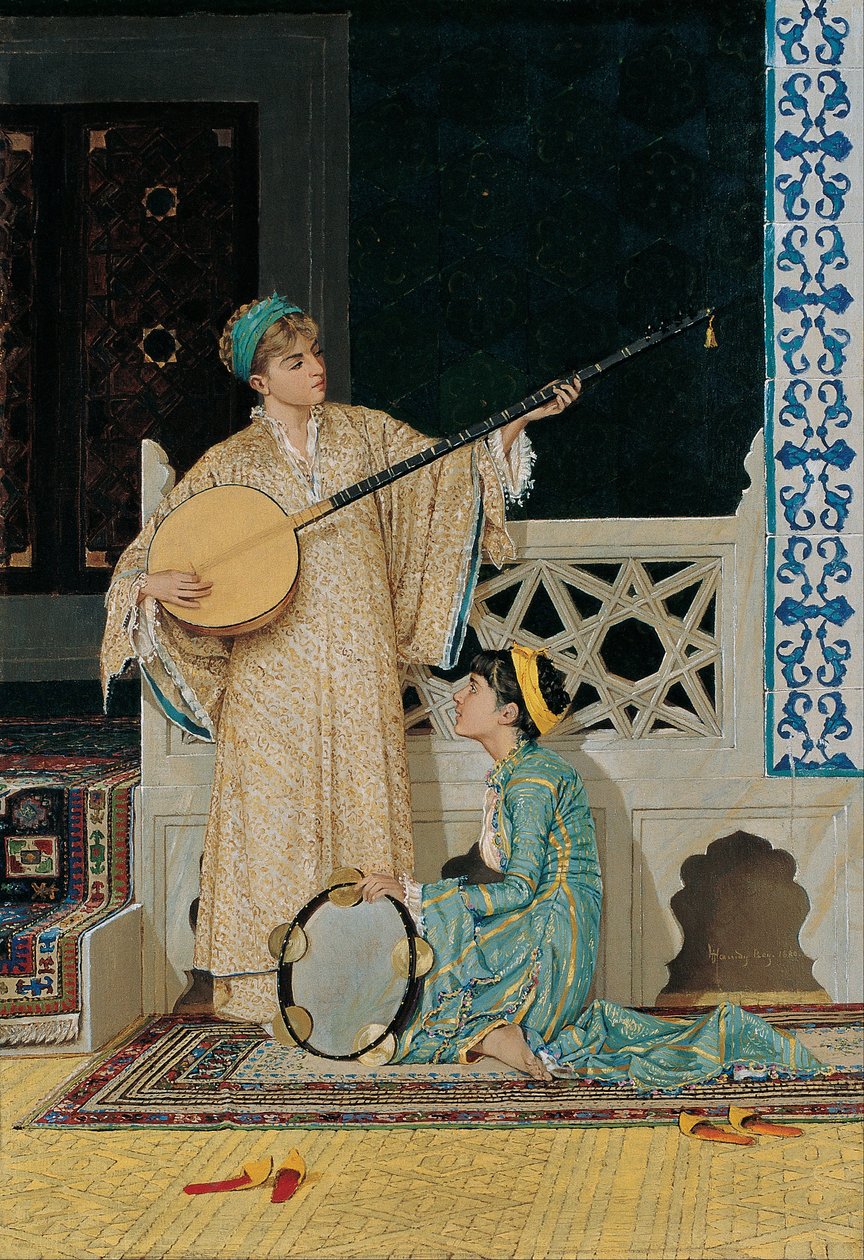 Dvě dívky hudebnice od Osman Hamdi Bey