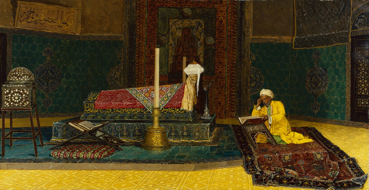 V Mahometově hrobce od Osman Pacha Zadeh Hamdy Bey