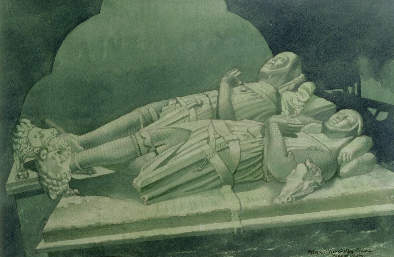 Effigies, kostel Winchelsea (wc na papíře) od Osmund Caine