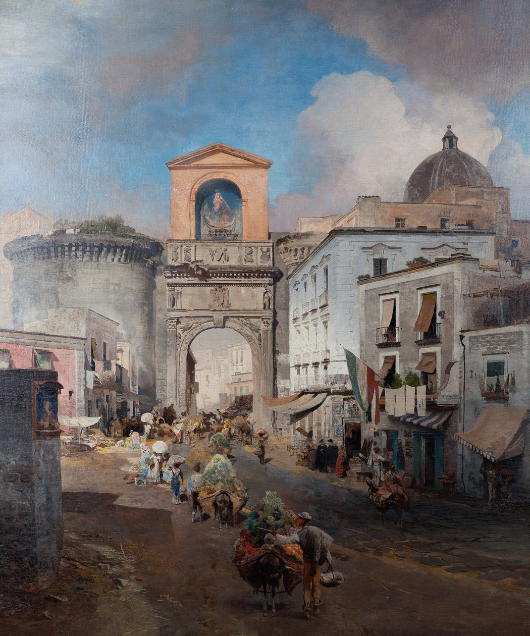 Procházka na trh od Oswald Achenbach