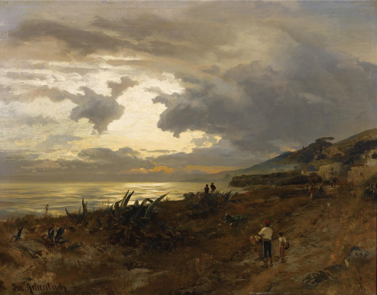 Pobřeží Amalfi od Oswald Achenbach