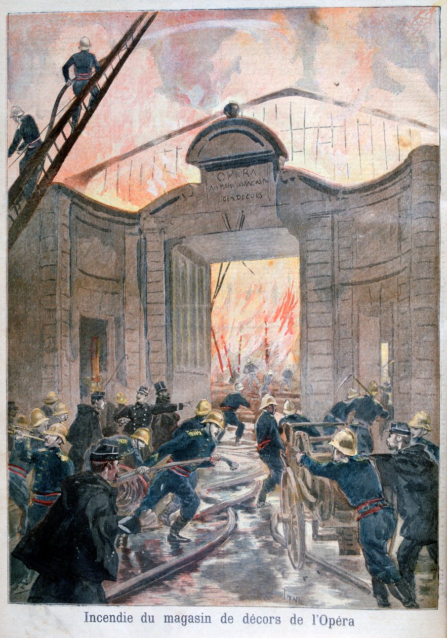Požár v opeře, Paříž, 1894 od Oswaldo Tofani