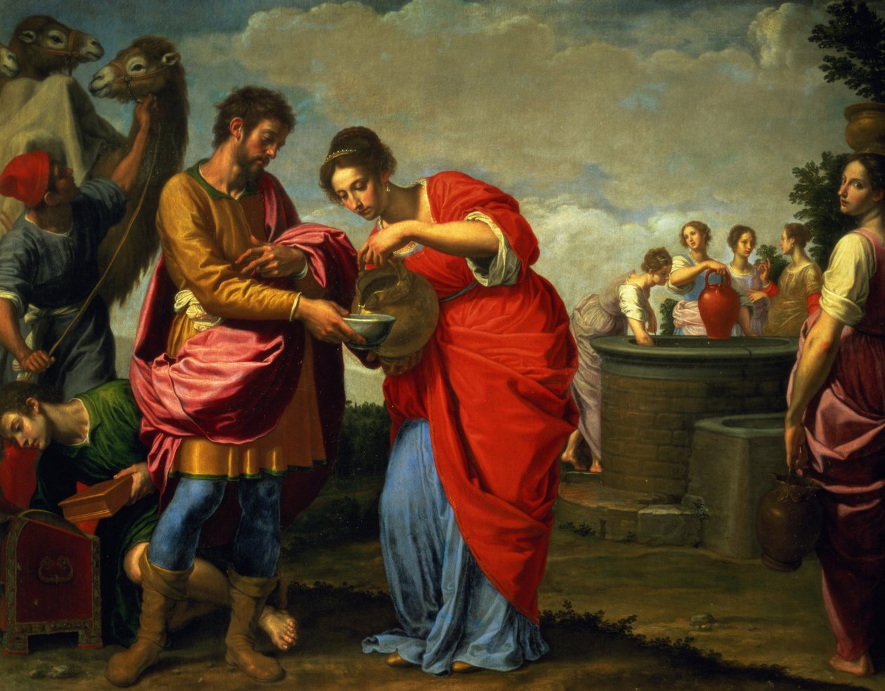 Rebecca a Eliezer u studny, kolem 1626-27 od Ottavio Vannini