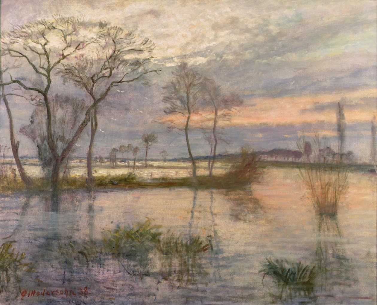 Večer na řece Wumme od Otto Modersohn