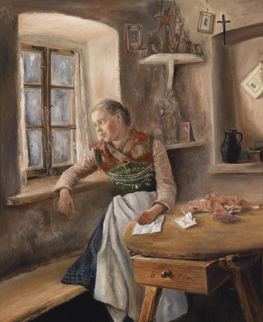 Dívka u okna od Otto Piltz
