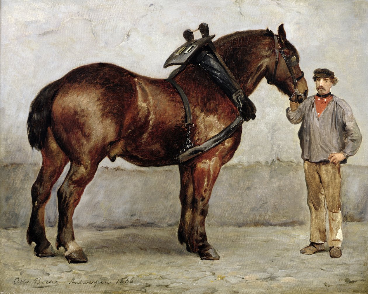 Pracovní kůň, 1866 od Otto Bache