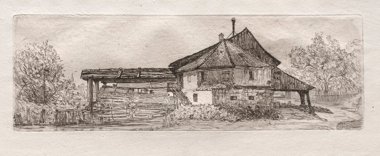 Starý mlýn na Dunaji, 1879. od Otto H. Bacher