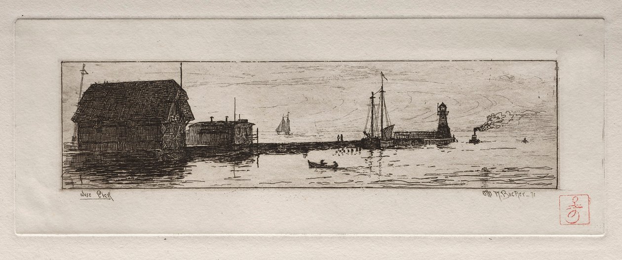 West Pier, Cleveland, 1878. od Otto H. Bacher