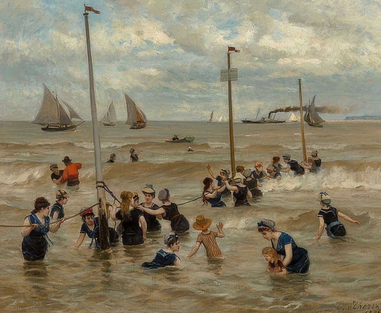 Koupel v moři. 1876 od Otto von Thoren