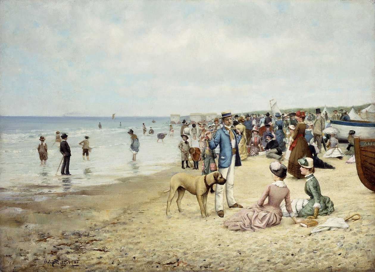 Den na pláži, 1885 od Owen Dalziel