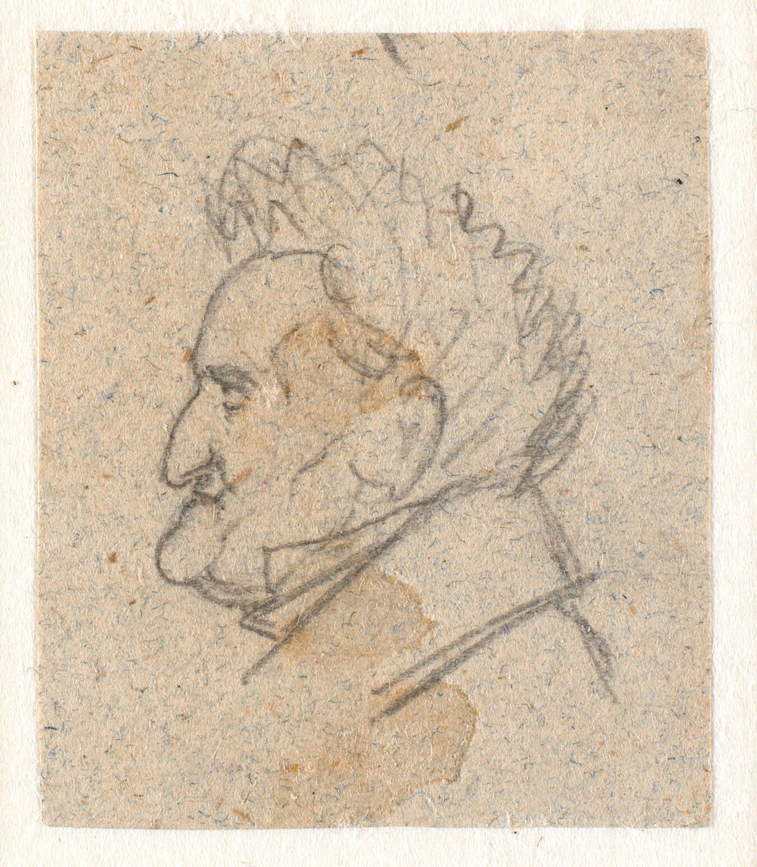 Profilový portrét malíře květin C.D. Fritzsch. od P.C. Skovgaard