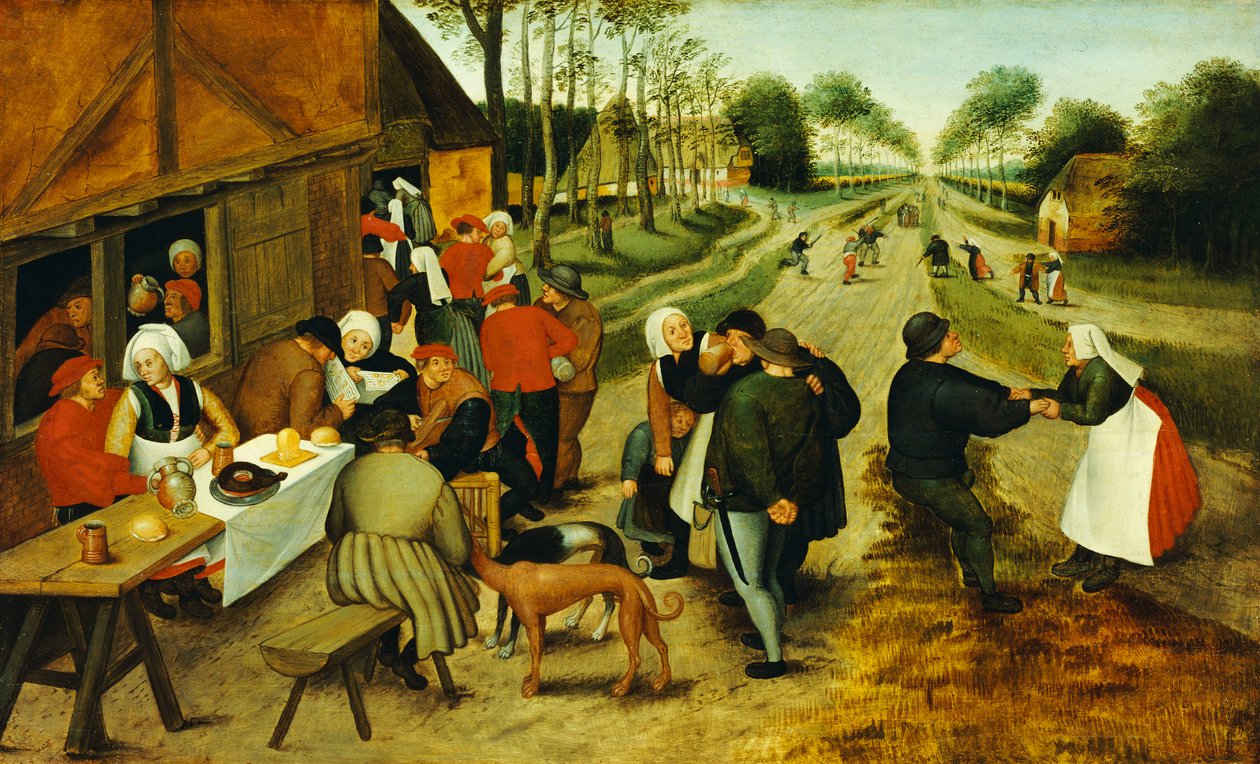Rolníci v hostinci u silnice od P. the Younger Brueghel