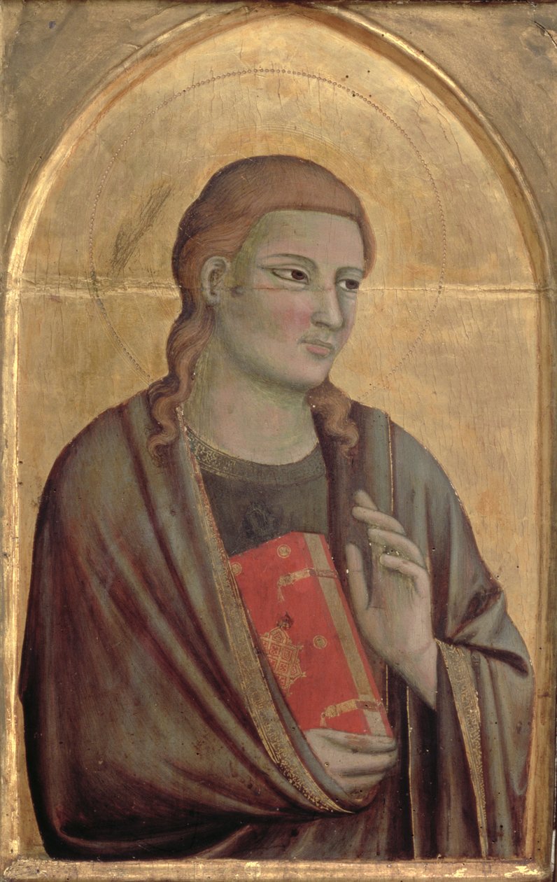 Svatý Jan Evangelista (tempera na desce) od Pacino di Buonaguida