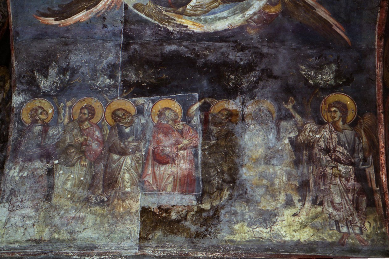 Fresky v kostele Theotokos Peribleptos od Painters Michael Ephtichius