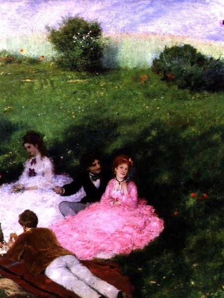 Piknik v květnu (detail), 1873 od Pál Szinyei Merse