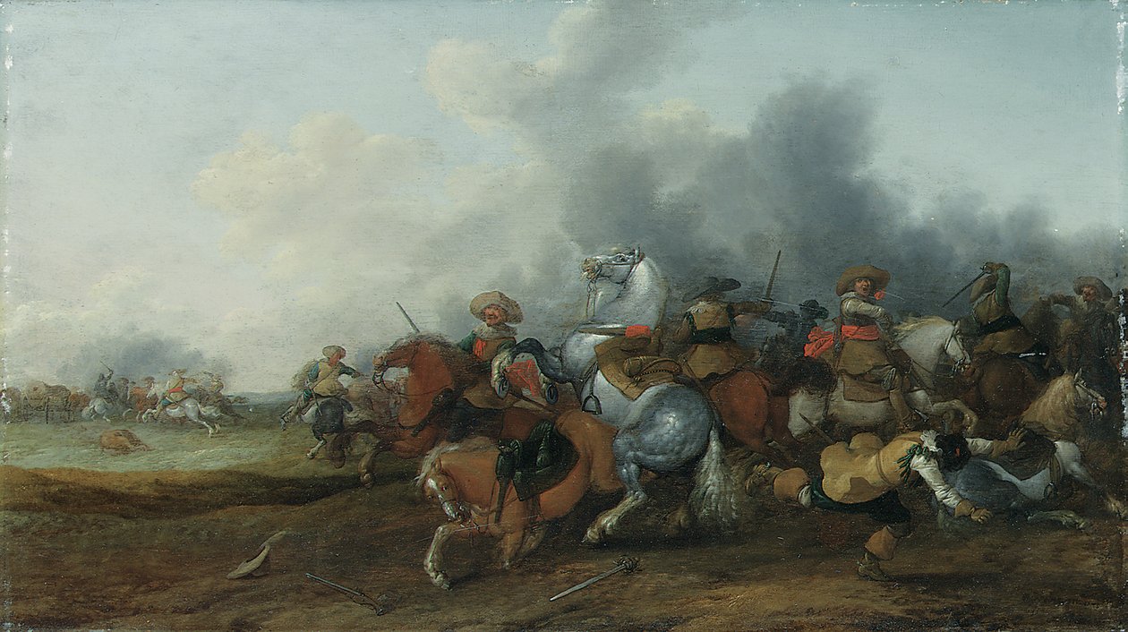 Jízdní potyčka, 1632 od Palamedes Palamedesz