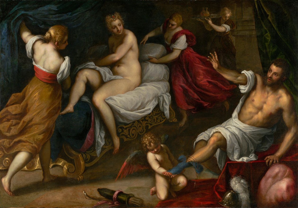 Venuše a Mars, kolem 1605-9 od Palma Il Giovane