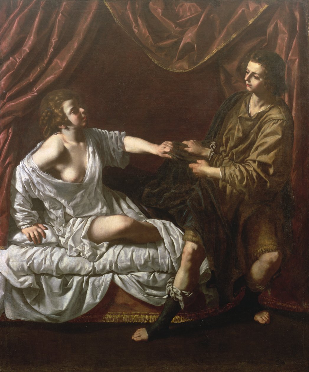 Josefa a Potifarova žena, kolem roku 1640 od Paolo Domenico Finoglia
